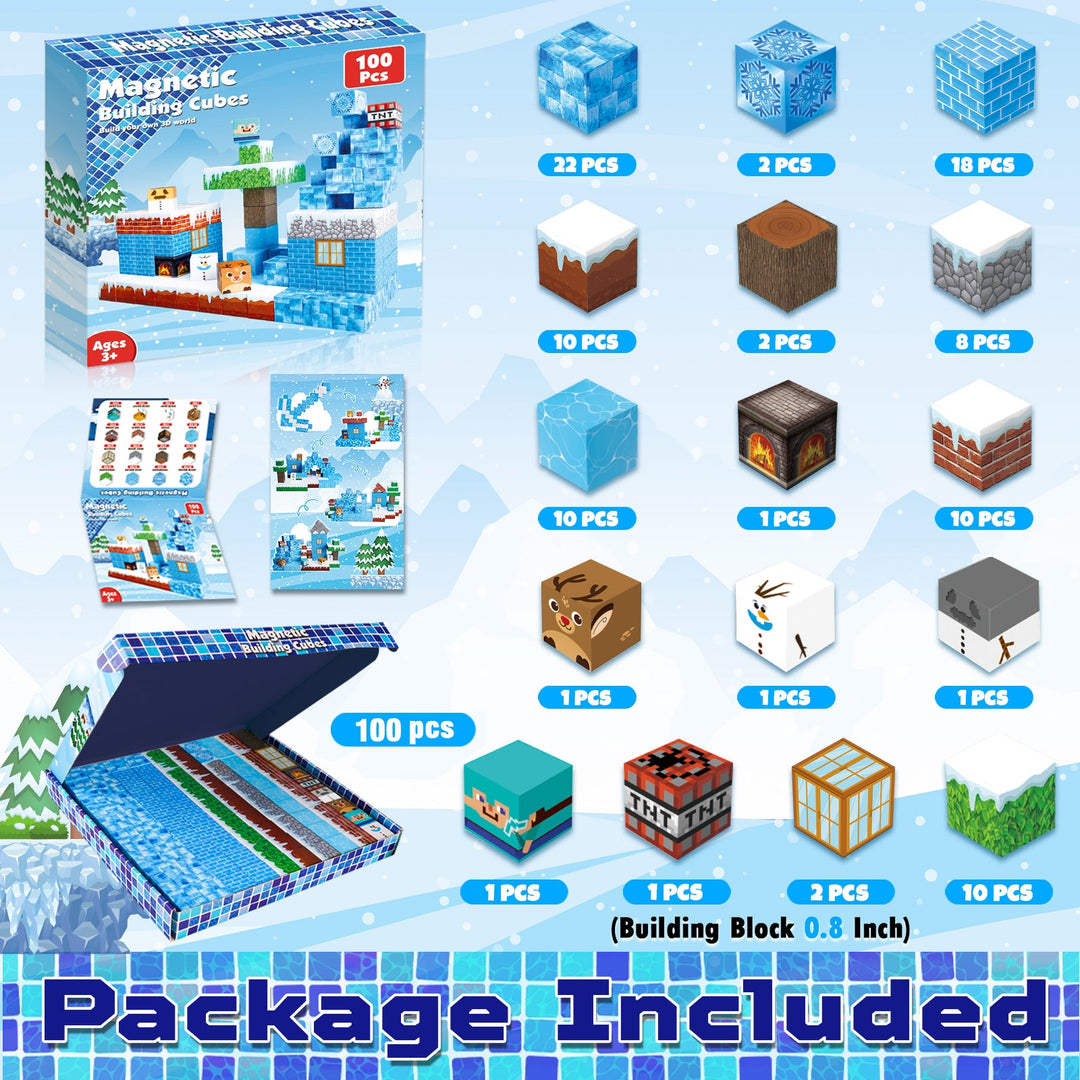 【Frost Zone】Magnetic Tiles Building Blocks STEM Toys - 2025 Village Collection
