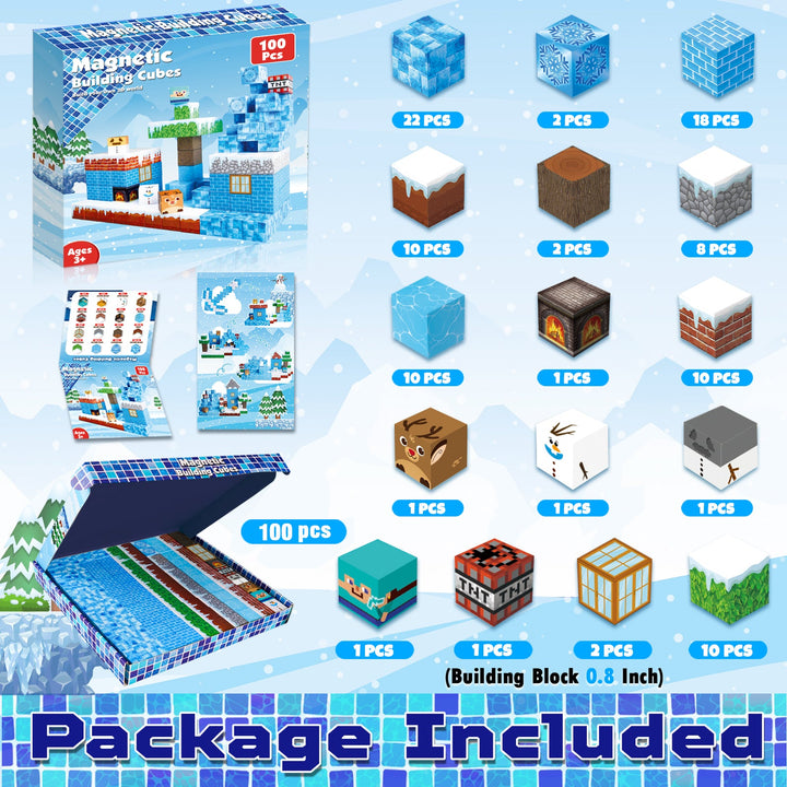 【Frost Zone】Magnetic Tiles Building Blocks STEM Toys - 2025 Village Collection