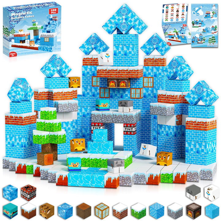 【Frost Zone】Magnetic Tiles Building Blocks STEM Toys - 2025 Village Collection