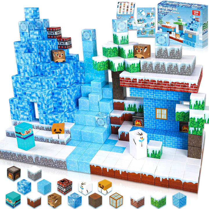 【Frost Zone】Magnetic Tiles Building Blocks STEM Toys - 2025 Village Collection