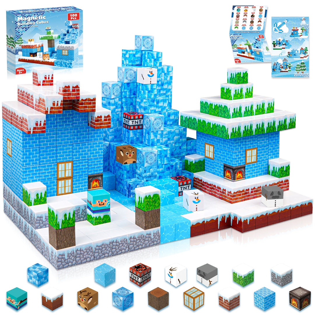 【Frost Zone】Magnetic Tiles Building Blocks STEM Toys - 2025 Village Collection