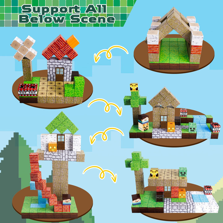 【Forest Life】Magnetic Tiles Building Blocks STEM Toys - 2025 Village Collection