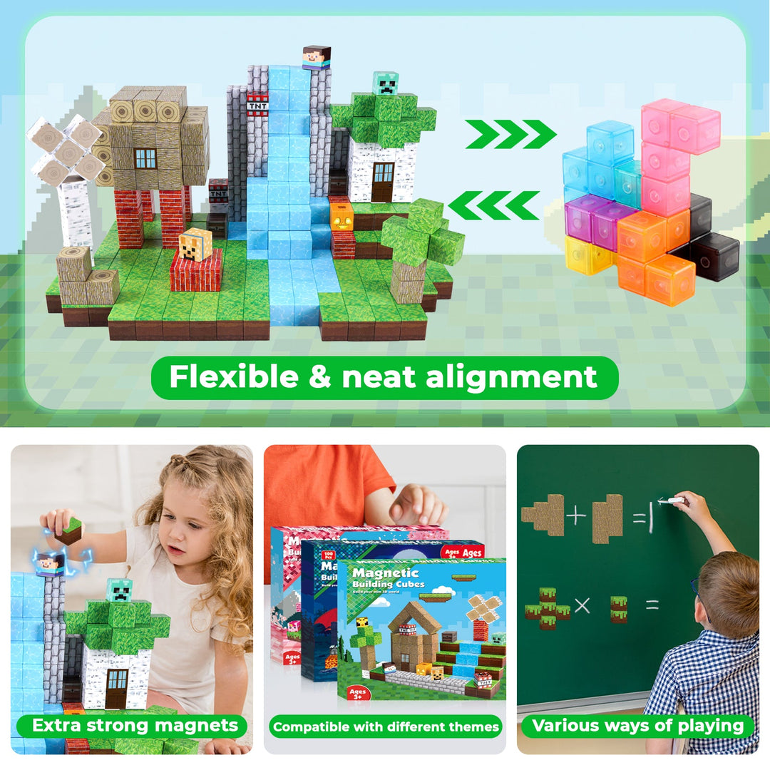 【Forest Life】Magnetic Tiles Building Blocks STEM Toys - 2025 Village Collection
