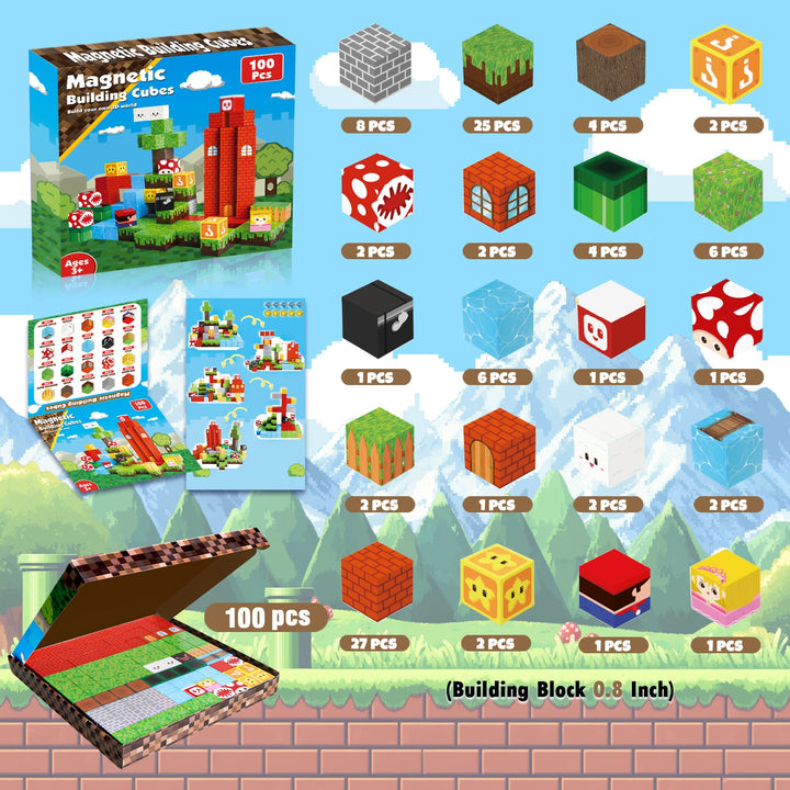 【Gaming Time】Magnetic Tiles Building Blocks STEM Toys - 2025 Fiction Collection