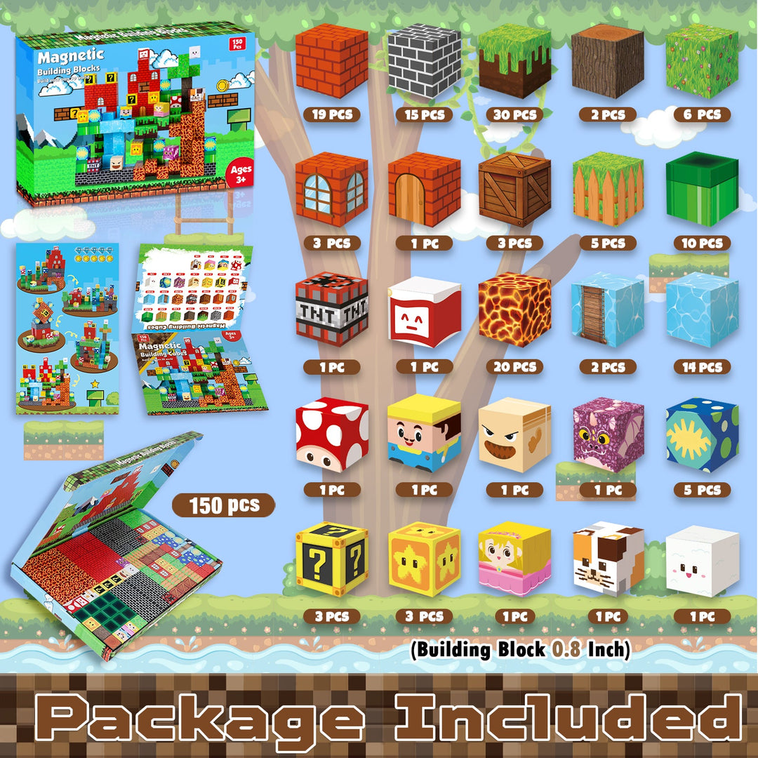 【Gaming Time】Magnetic Tiles Building Blocks STEM Toys - 2025 Fiction Collection