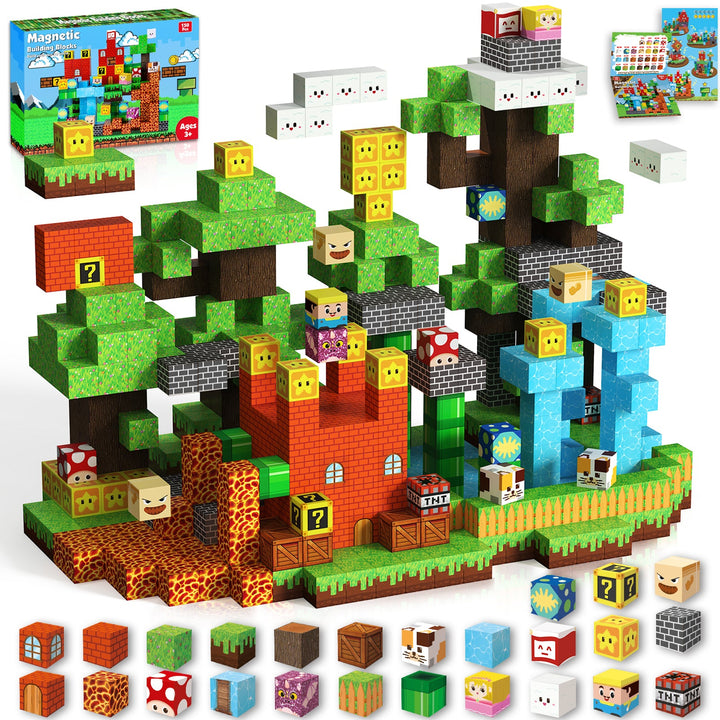 【Gaming Time】Magnetic Tiles Building Blocks STEM Toys - 2025 Fiction Collection