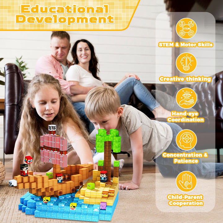 【Pirate Ship】Magnetic Tiles Building Blocks STEM Toys - 2025 Fiction Collection