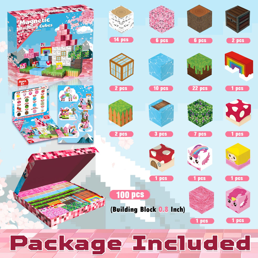 【Unicorn House】Magnetic Tiles Building Blocks STEM Toys - 2025 Fiction Collection