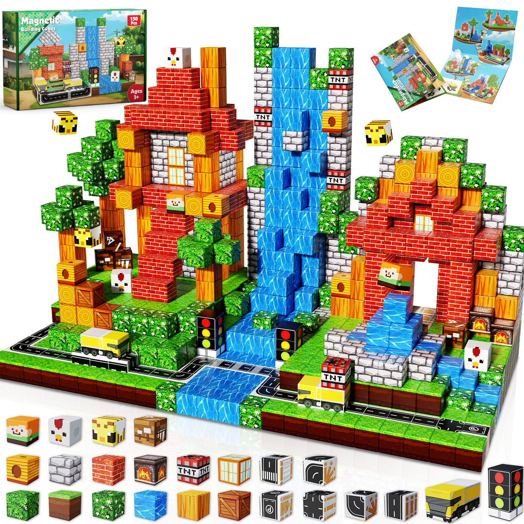 【Suburb City】Magnetic Tiles Building Blocks STEM Toys - 2025 Village Collection