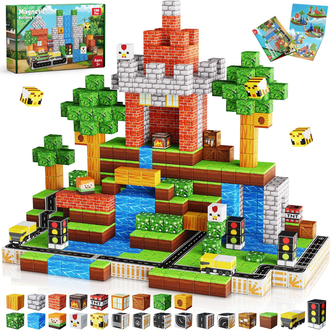 【Suburb City】Magnetic Tiles Building Blocks STEM Toys - 2025 Village Collection