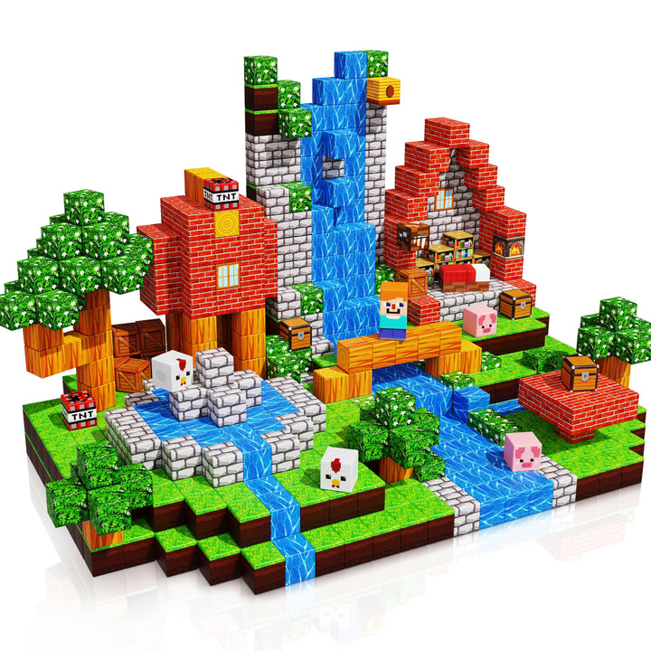 Grassland Magnetic Tiles Building Blocks STEM Toys - 2025 Village Collection