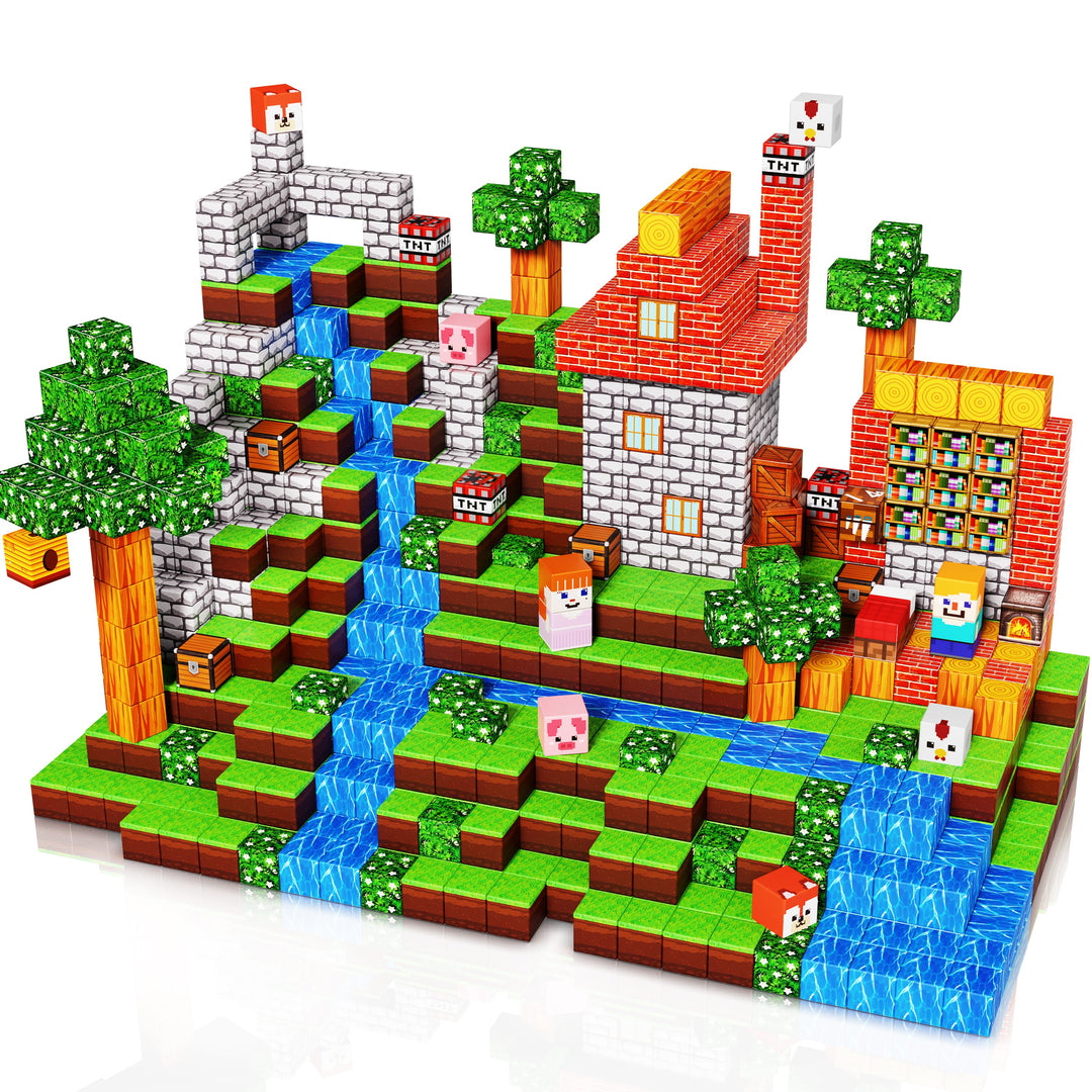 Grassland Magnetic Tiles Building Blocks STEM Toys - 2025 Village Collection