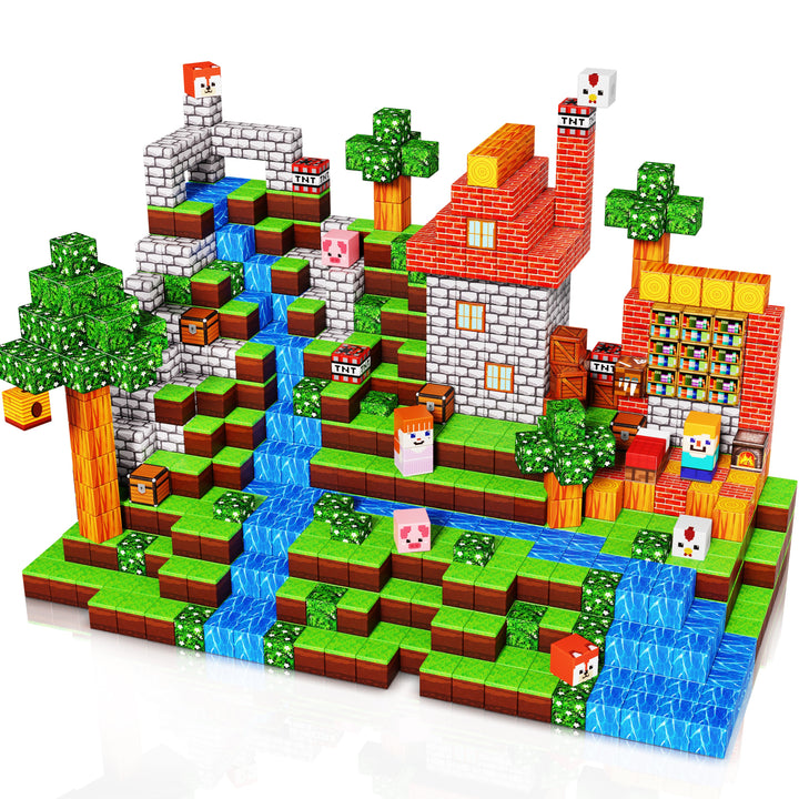 Grassland Magnetic Tiles Building Blocks STEM Toys - 2025 Village Collection