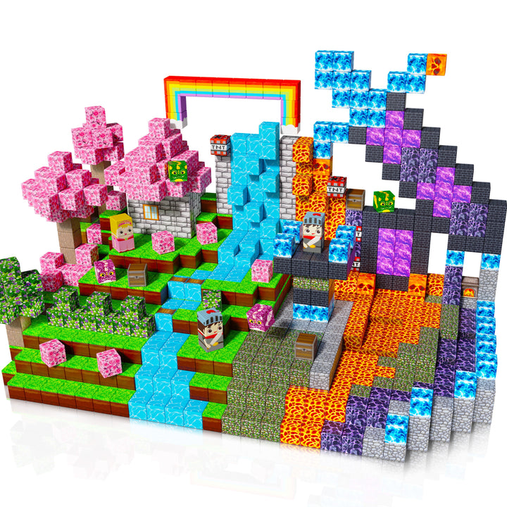 【Pink x Dark】Magnetic Tiles Building Blocks STEM Toys - 2025 Adventure Collection