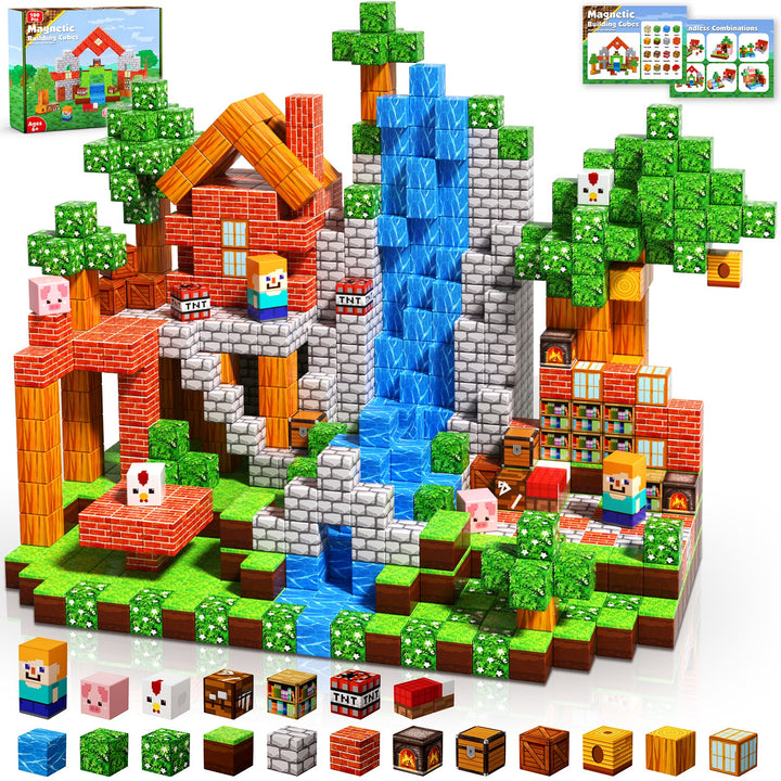 Grassland Magnetic Tiles Building Blocks STEM Toys - 2025 Village Collection